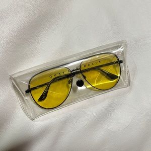 QUAY X Desi Perkins Yellow Sahara Sunglasses